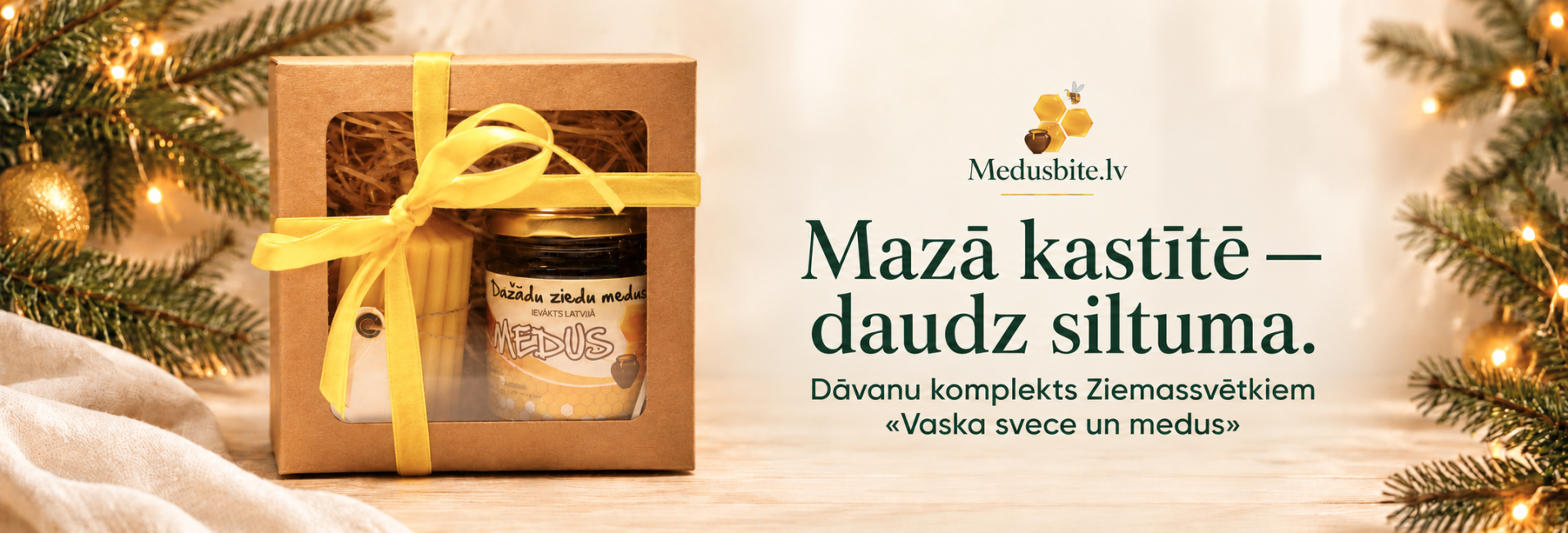 Medusbite.lv Ziemassvētku dāvanu komplekts