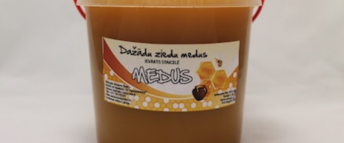 Dažādu ziedu medus plastmasas spainītī 1,00 litrs