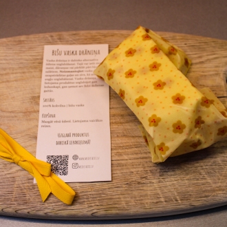 Bišu vaska drāniņa pārtikas iepakošanai 30x30 cm