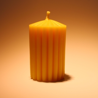 Bišu vaska svece Īsais rievotais cilindrs.